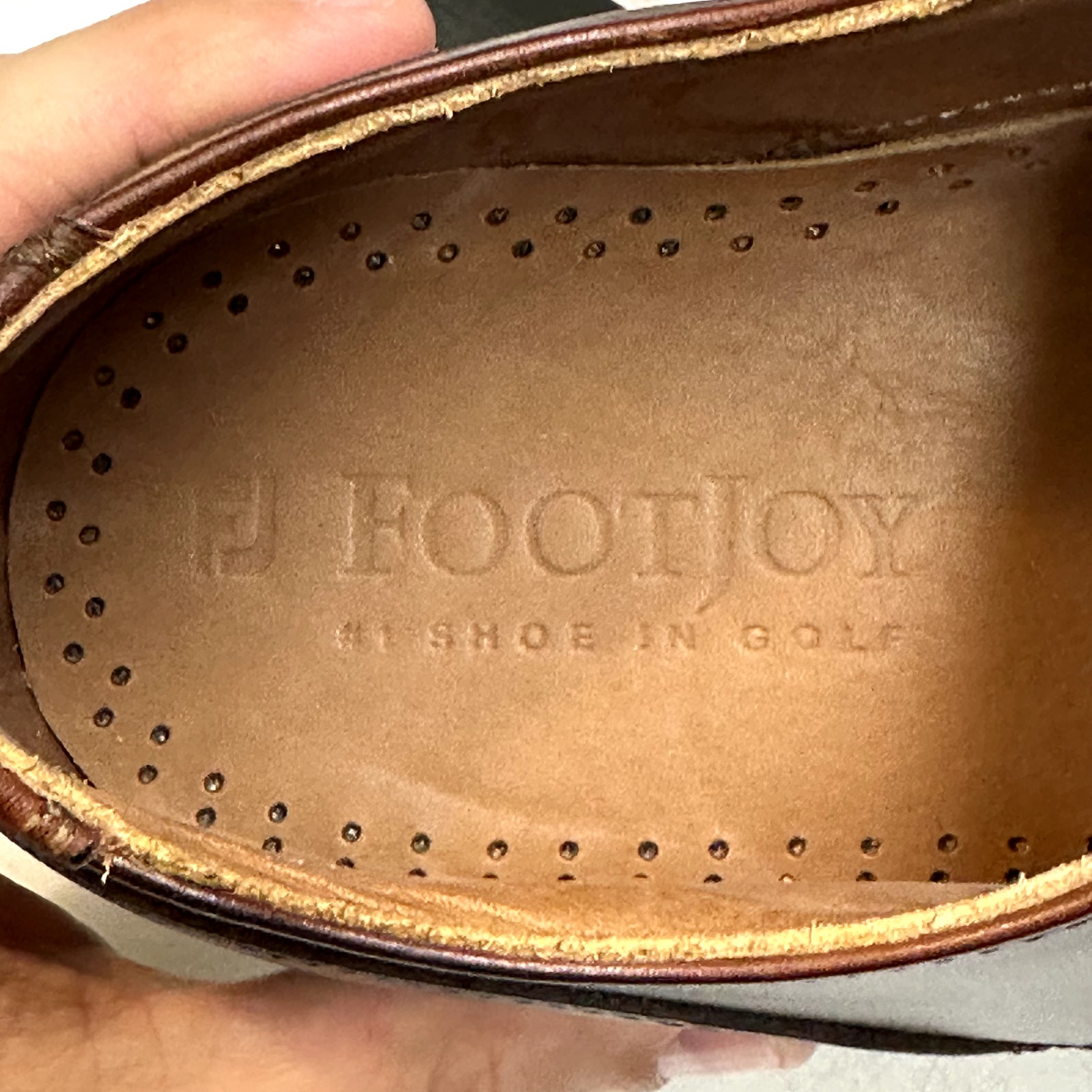 Nib Rancourt & Co. X Footjoy Split Toe Derby Dress Shoe Brown Calf 79206 9 C — image 7 of 8
